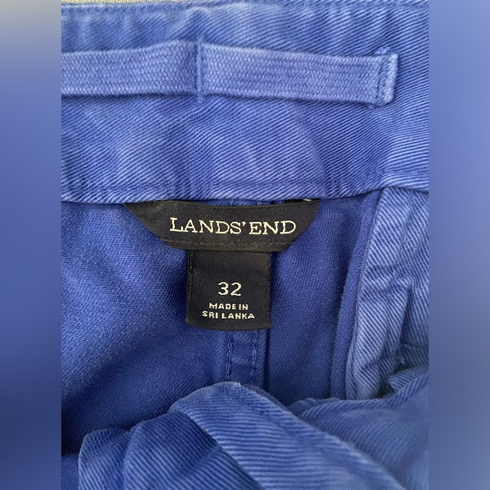 Land’s End Men’s Blue cargo shirts waist size 32 - Picture 5 of 8